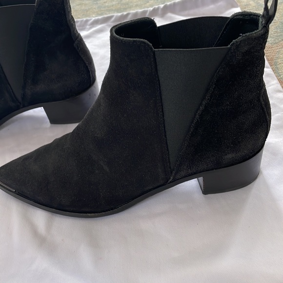 Acne Studios Black Suede Point Toe Booties size 38 - Picture 3 of 7
